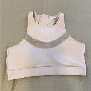 light blue sports bra with pads